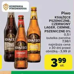 Piwo KSIĄŻĘCE PSZENICZNE, CZERWONY LAGER, CIEMNE, PSZENICZNE 0% 0,5 l
