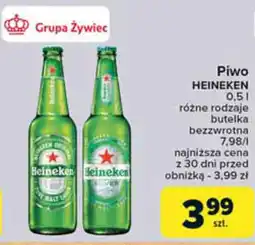 Carrefour Piwo HEINEKEN 0,5 l oferta