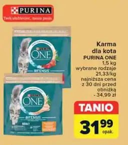 Carrefour Karma dla kota PURINA ONE 1,5 kg oferta