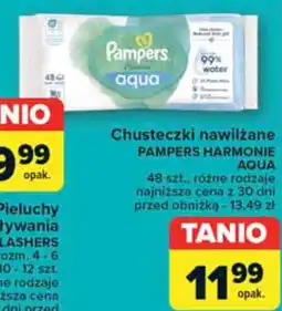 Carrefour Chusteczki nawilżane PAMPERS HARMONIE AQUA 48 szt. oferta
