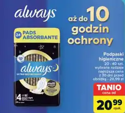 Carrefour Podpaski higieniczne 20-40szt oferta