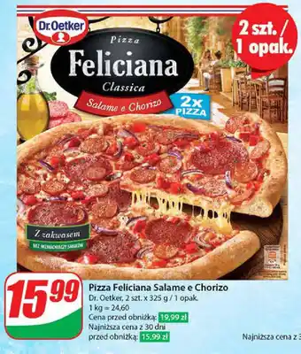 Dino Pizza Feliciana Salame e Chorizo, 2 szt. x 325 g oferta