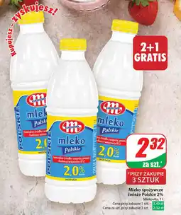 Dino Mleko spożywcze świeże Polskie 2%, 1 L oferta