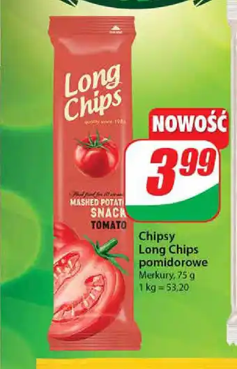 Dino Chipsy Long Chips pomidorowe Merkury, 75 g oferta