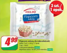 Popcorn solony do mikrofalówki Helio, 3 szt. x 100 g