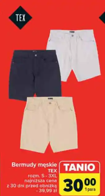 Carrefour Bermudy męskie TEX oferta