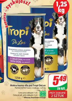Dino Mokra karma dla psa Tropi DeLux 1,25 kg oferta