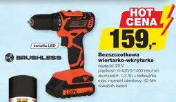 Bricomarche Bezszczotkowa wiertarko-wkrętarka oferta
