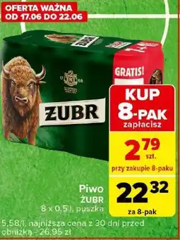 Carrefour Express Piwo ŻUBR 8 x 0,5l oferta