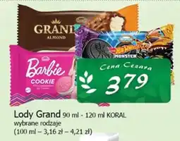 Cezar Delikatesy Lody Grand 90 ml - 120 ml KORAL oferta