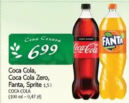 Cezar Delikatesy Coca Cola, Coca Cola Zero, Fanta, Sprite 1,5l COCA COLA oferta