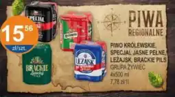 PIWO KRÓLEWSKIE, SPECJAL JASNE PEŁNE, LEŻAJSK, BRACKIE PILS 4x500 ml