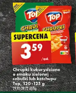 Biedronka Chrupki kukurydziane o smaku zielonej cebulki lub ketchupu Top, 120-125 g oferta