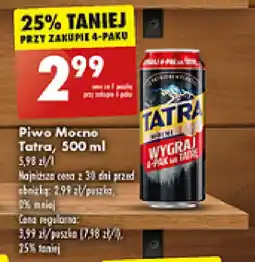 Biedronka Piwo Mocne Tatra 500 ml oferta