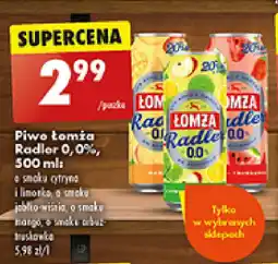 Biedronka Piwo Łomża Radler 0,0%, 500 ml oferta