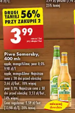 Biedronka Piwo Somersby, 400 ml oferta