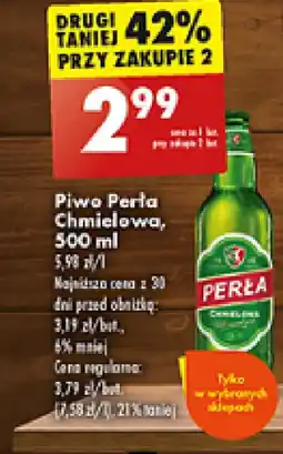 Biedronka Piwo Perla Chmielowa, 500 ml oferta