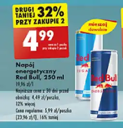 Biedronka Napój energetyczny Red Bull, 250 ml oferta