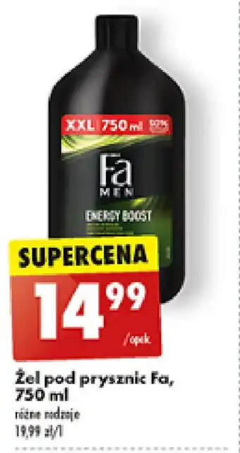 Biedronka Żel pod prysznic Fa, 750 ml oferta