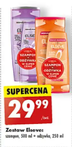 Biedronka Zestaw Elseve: szampon + odżywka oferta