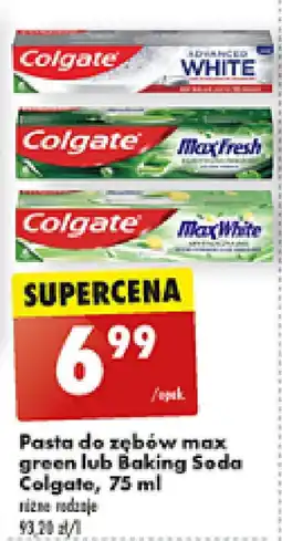 Biedronka Pasta do zębów max green lub Baking Soda Colgate, 75 ml oferta