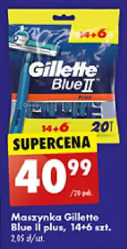 Biedronka Maszynka Gillette Blue li plus, 14+6 szt. oferta