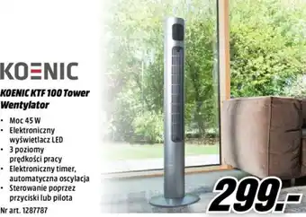 Media Markt KOENIC KTF 100 Tower Wentylator oferta