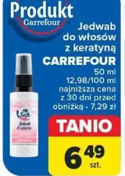 Carrefour Market Jedwab do włosów z keratyną CARREFOUR 50ml oferta