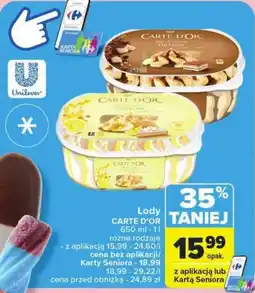 Carrefour Lody CARTE D'OR 650-1000 ml oferta