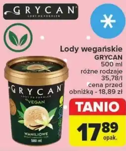 Carrefour Lody wegańskie GRYCAN 500 ml oferta