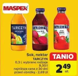 Carrefour Sok, nektar TARCZYN 0,3 l oferta