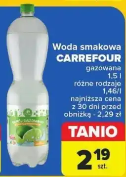 Carrefour Woda smakowa CARREFOUR 1,5 l oferta