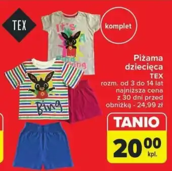 Carrefour Piżama dziecięca TEX oferta