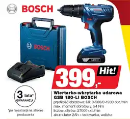 Bricomarche Wiertarko-wkrętarka udarowa GSB 180-LI BOSCH oferta