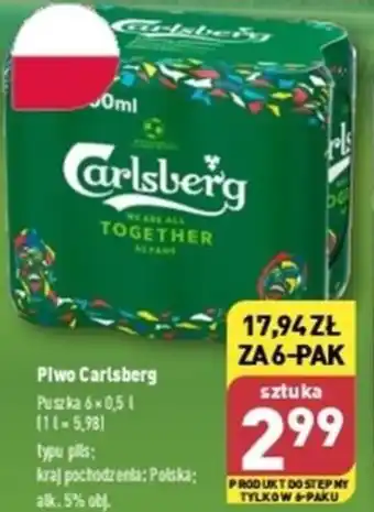 ALDI Piwo Carlsberg 0,5l oferta