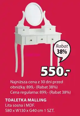 JYSK TOALETKA MALLING oferta