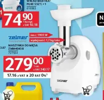 Selgros ZELMER MASZYNKA DO MIĘSA ZMM 4045 B oferta