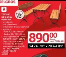 Selgros ZESTAW BIESIADNY BAWARIA oferta