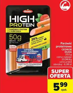Carrefour Parówki proteinowe CEDROB DUDA 250 g oferta