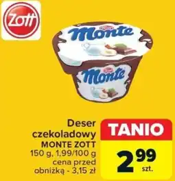 Carrefour Deser czekoladowy MONTE ZOTT 150 g oferta