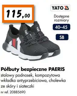 Półbuty bezpieczne PAERIS
