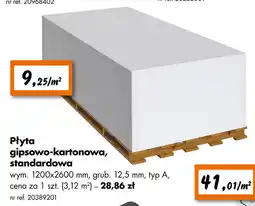 Bricoman Płyta gipsowo-kartonowa, standardowa wym. 1200x2600 mm oferta