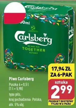 ALDI Piwo Carlsberg 6x0,5l oferta
