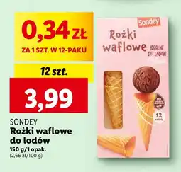 Lidl Rożki waflowe Sondey oferta