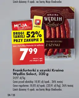 Biedronka Frankfurterki Kraina Wędlin oferta