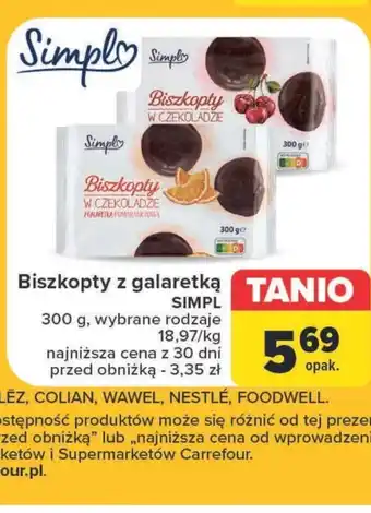 Carrefour Biszkopty z galaretką Simpl oferta