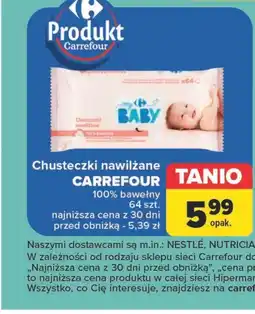 Carrefour Chusteczki nawilżane Carrefour oferta