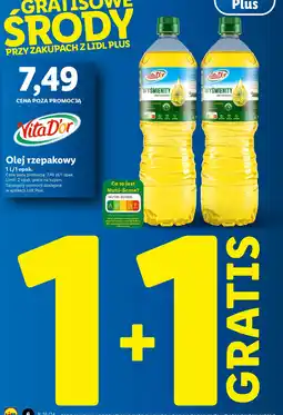 Lidl VitaDor Olej rzepakowy 1l oferta