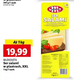Lidl MLEKOVITA Ser salami w plastrach 1kg oferta
