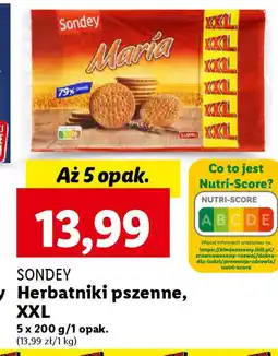 SONDEY Herbatniki pszenne 5x200g